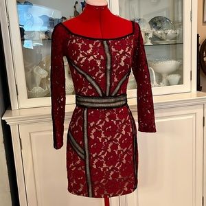 Valentine’s Day dress.  Red and black lace size small